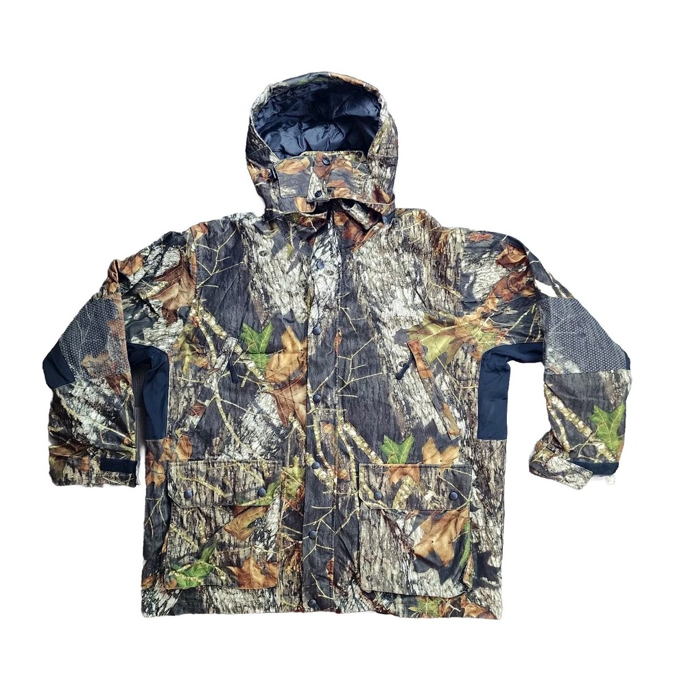 Game Winner Mens Hunting Jacket BR Tree Camo Hooded SZ XL  2 LG pockets